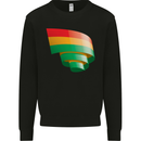 Curled Bolivia Flag Bolivian Day Football Mens Sweatshirt Jumper Black