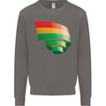 Curled Bolivia Flag Bolivian Day Football Mens Sweatshirt Jumper Charcoal
