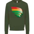Curled Bolivia Flag Bolivian Day Football Mens Sweatshirt Jumper Forest Green