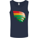 Curled Bolivia Flag Bolivian Day Football Mens Vest Tank Top Navy Blue