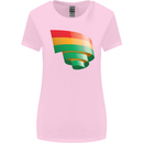 Curled Bolivia Flag Bolivian Day Football Womens Wider Cut T-Shirt Light Pink