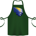 Curled Bosnia and Herzegovina Flag Day Football Cotton Apron 100% Organic Forest Green