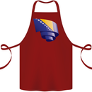 Curled Bosnia and Herzegovina Flag Day Football Cotton Apron 100% Organic Maroon
