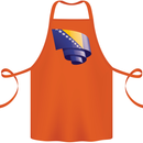 Curled Bosnia and Herzegovina Flag Day Football Cotton Apron 100% Organic Orange