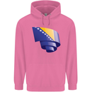 Curled Bosnia and Herzegovina Flag Day Football Mens 80% Cotton Hoodie Azelea