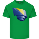 Curled Bosnia and Herzegovina Flag Day Football Mens Cotton T-Shirt Tee Top Irish Green