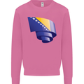 Curled Bosnia and Herzegovina Flag Day Football Mens Sweatshirt Jumper Azalea