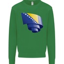 Curled Bosnia and Herzegovina Flag Day Football Mens Sweatshirt Jumper Irish Green