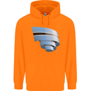 Curled Botswana Flag Batswana Day Football Childrens Kids Hoodie Orange