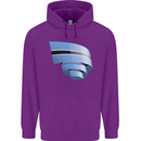 Curled Botswana Flag Batswana Day Football Childrens Kids Hoodie Purple