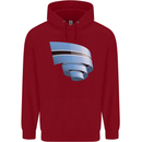 Curled Botswana Flag Batswana Day Football Childrens Kids Hoodie Red
