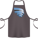 Curled Botswana Flag Batswana Day Football Cotton Apron 100% Organic Dark Grey