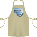 Curled Botswana Flag Batswana Day Football Cotton Apron 100% Organic Khaki