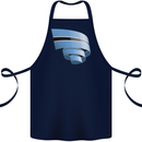 Curled Botswana Flag Batswana Day Football Cotton Apron 100% Organic Navy Blue