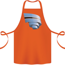 Curled Botswana Flag Batswana Day Football Cotton Apron 100% Organic Orange