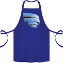 Curled Botswana Flag Batswana Day Football Cotton Apron 100% Organic Royal Blue