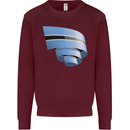 Curled Botswana Flag Batswana Day Football Kids Sweatshirt Jumper Maroon