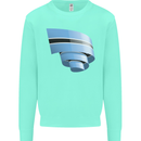 Curled Botswana Flag Batswana Day Football Kids Sweatshirt Jumper Peppermint