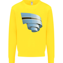 Curled Botswana Flag Batswana Day Football Kids Sweatshirt Jumper Yellow