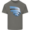 Curled Botswana Flag Batswana Day Football Kids T-Shirt Childrens Charcoal