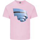Curled Botswana Flag Batswana Day Football Kids T-Shirt Childrens Light Pink