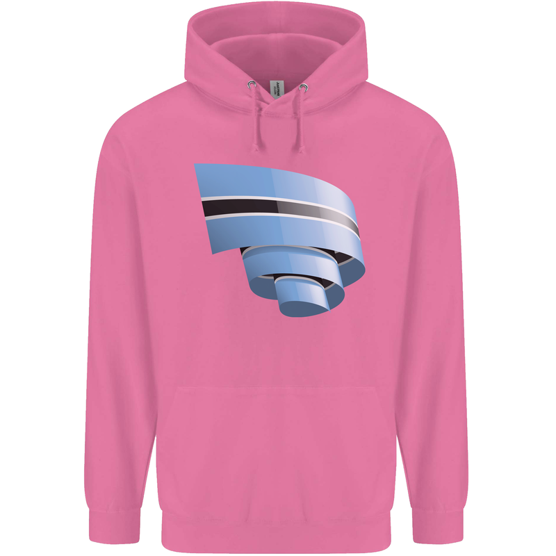 Curled Botswana Flag Batswana Day Football Mens 80% Cotton Hoodie Azelea