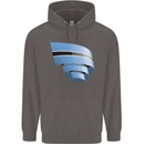 Curled Botswana Flag Batswana Day Football Mens 80% Cotton Hoodie Charcoal