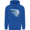 Curled Botswana Flag Batswana Day Football Mens 80% Cotton Hoodie Royal Blue