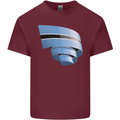 Curled Botswana Flag Batswana Day Football Mens Cotton T-Shirt Tee Top Maroon
