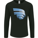 Curled Botswana Flag Batswana Day Football Mens Long Sleeve T-Shirt Black