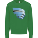 Curled Botswana Flag Batswana Day Football Mens Sweatshirt Jumper Irish Green