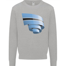 Curled Botswana Flag Batswana Day Football Mens Sweatshirt Jumper Sports Grey