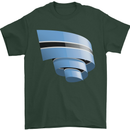 Curled Botswana Flag Batswana Day Football Mens T-Shirt 100% Cotton Forest Green