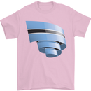 Curled Botswana Flag Batswana Day Football Mens T-Shirt 100% Cotton Light Pink