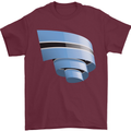 Curled Botswana Flag Batswana Day Football Mens T-Shirt 100% Cotton Maroon