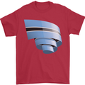 Curled Botswana Flag Batswana Day Football Mens T-Shirt 100% Cotton Red