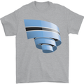 Curled Botswana Flag Batswana Day Football Mens T-Shirt 100% Cotton Sports Grey