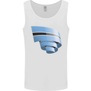 Curled Botswana Flag Batswana Day Football Mens Vest Tank Top White