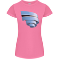 Curled Botswana Flag Batswana Day Football Womens Petite Cut T-Shirt Azalea