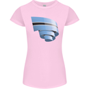 Curled Botswana Flag Batswana Day Football Womens Petite Cut T-Shirt Light Pink