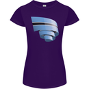 Curled Botswana Flag Batswana Day Football Womens Petite Cut T-Shirt Purple