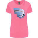 Curled Botswana Flag Batswana Day Football Womens Wider Cut T-Shirt Azalea