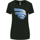Curled Botswana Flag Batswana Day Football Womens Wider Cut T-Shirt Black