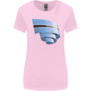 Curled Botswana Flag Batswana Day Football Womens Wider Cut T-Shirt Light Pink