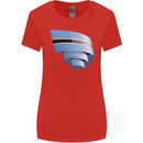Curled Botswana Flag Batswana Day Football Womens Wider Cut T-Shirt Red
