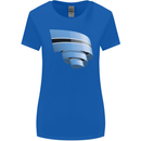 Curled Botswana Flag Batswana Day Football Womens Wider Cut T-Shirt Royal Blue
