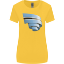 Curled Botswana Flag Batswana Day Football Womens Wider Cut T-Shirt Yellow