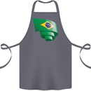 Curled Brazil Flag Brazilian Day Football Cotton Apron 100% Organic Steel