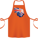 Curled British Flag Union Jack Britain Cotton Apron 100% Organic Orange