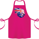 Curled British Flag Union Jack Britain Cotton Apron 100% Organic Pink